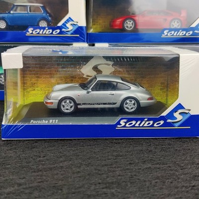 SOLIDO PORSCHE 911 964 CARRERA RS SILVER / BLACK 1:43 NEU BOX S4312904