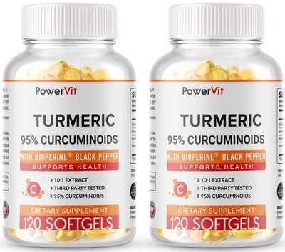 240 Softgels Turmeric Curcumin 5000mg, Herbal Extract with BioPerine NON-GMO