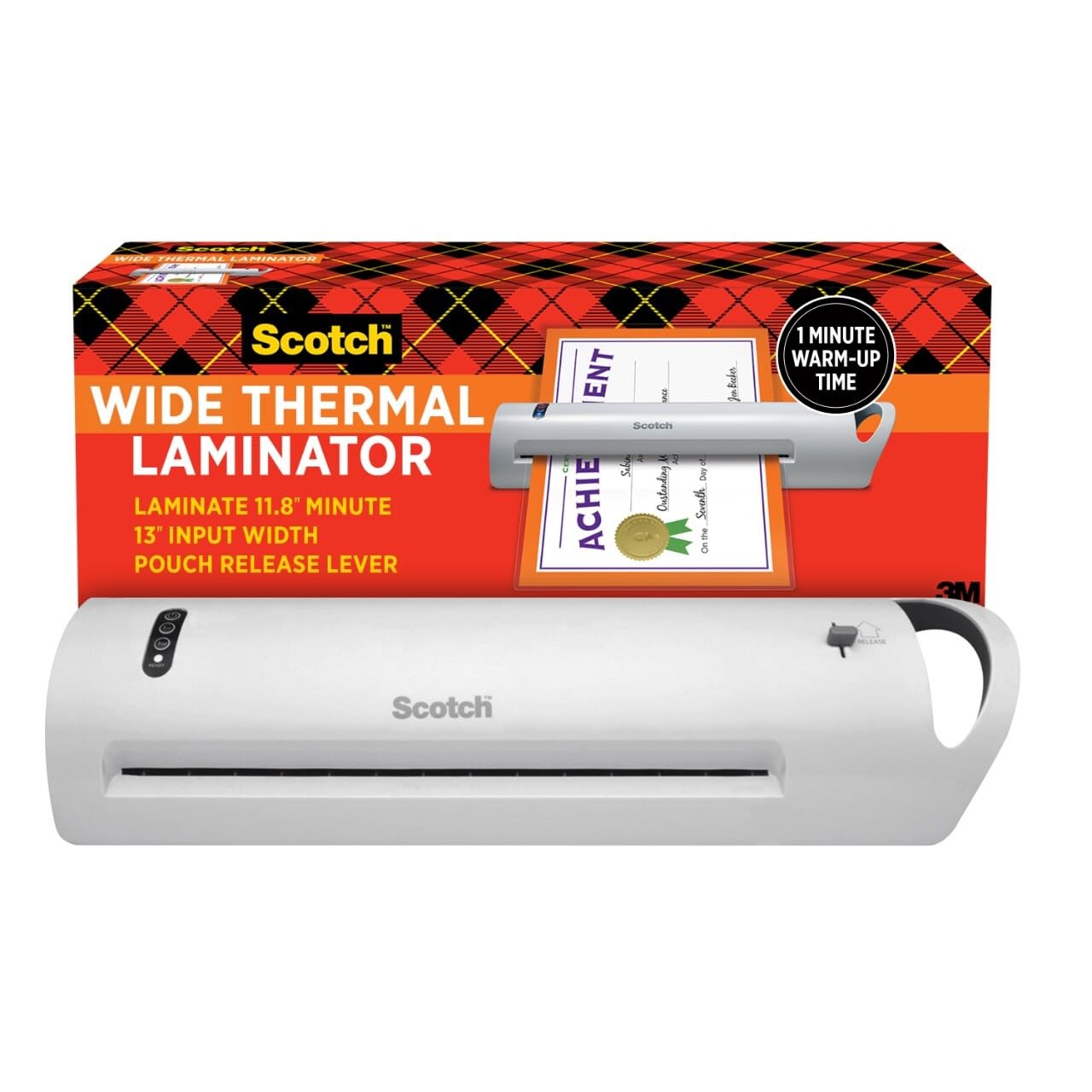 Scotch Thermal Laminator, Extra Wide 13 Inch Input, Ideal for Teachers, White