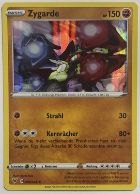 Zygarde 093/185 Holo Rare Farbenschock Deutsch NM