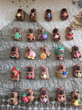 24 x Cute Rubber Capybara Keychain Bag Car Hanging Pendant Key Ring Chain Gift