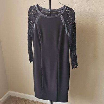 frank lyman lace dress FL gown short blk w lace overlay-Lace Overlay Dress-Watch Us Women Oakville main image 1