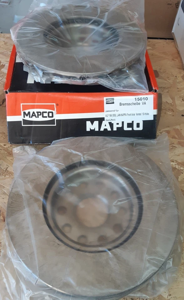 MAPCO 15010 COPPIA DISCHI FRENO ANTERIORE PER ALFA ROMEO ALFA 166 - LANCIA KAPPA - Immagine 2 di 4