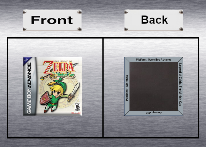 Zelda Minish Cap, Four Swords Video Game Box Art *GBA* High