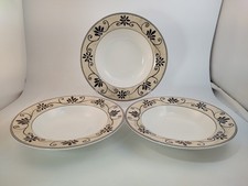 Set of 3 Sasaki Athena 8 5/8" Rim Soup Bowls