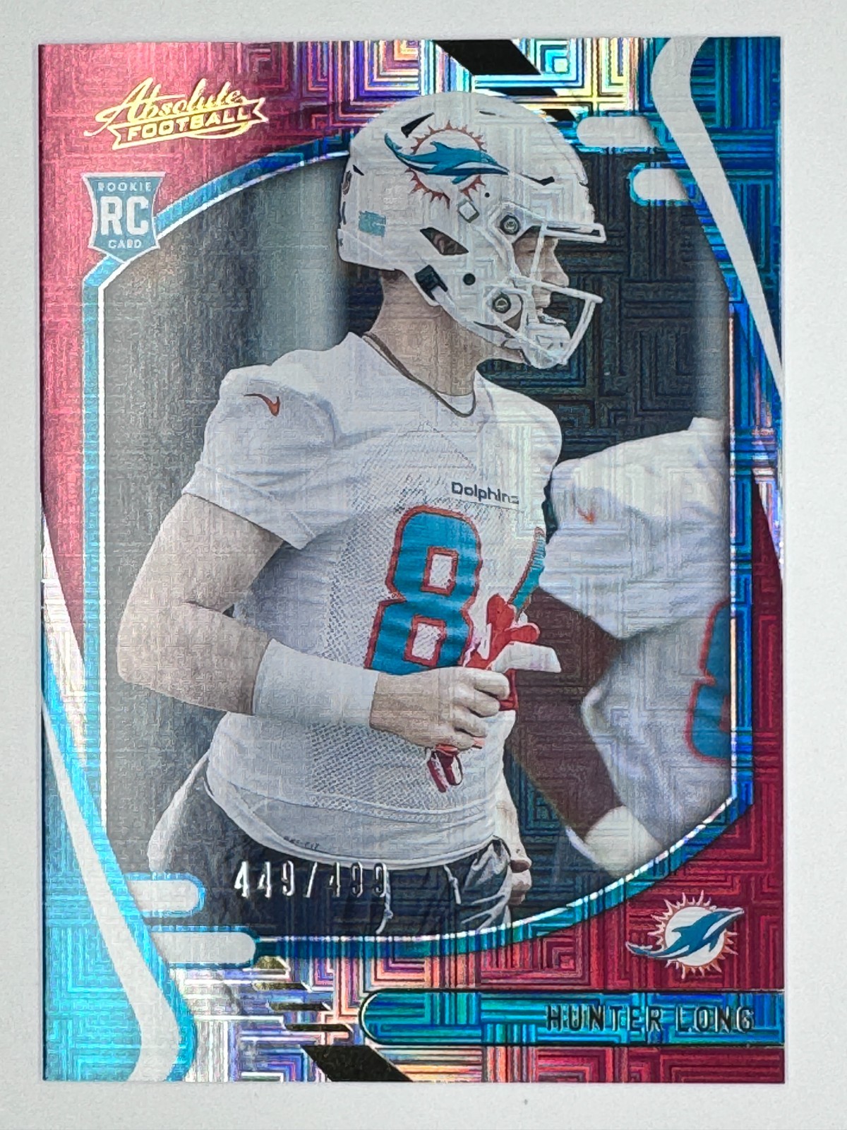 HUNTER LONG 2021 Absolute #173 RED WHITE BLUE KALEIDOSCOPE /499 Rookie RC