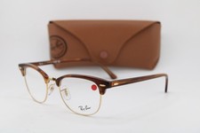 NEW RAY-BAN RB 5154 8375 BROWN HORN GOLD AUTHENTIC EYEGLASSES 53-21