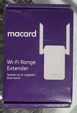 Macard RE1200 White Wireless Booster WiFi Signal Range Dual Band Extender