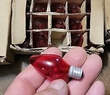 75 Count Hobby Bulbs Light Bulbs Opaque Red, Steady Red 3x25 75, Type C7