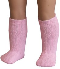 Pink Knee-High Socks fit 15-18" American Girl Bitty Baby Size Doll