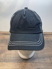 Baseball Hat Youth OSFM Kids Black Blank Adjustable Strapback Cap Curved Bill
