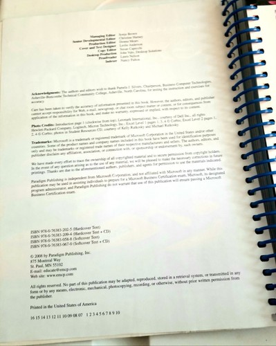 Microsoft Excel 2007. Levels 1 & 2 Windows Vista Edition. Benchmark. No CD - Picture 3 of 7