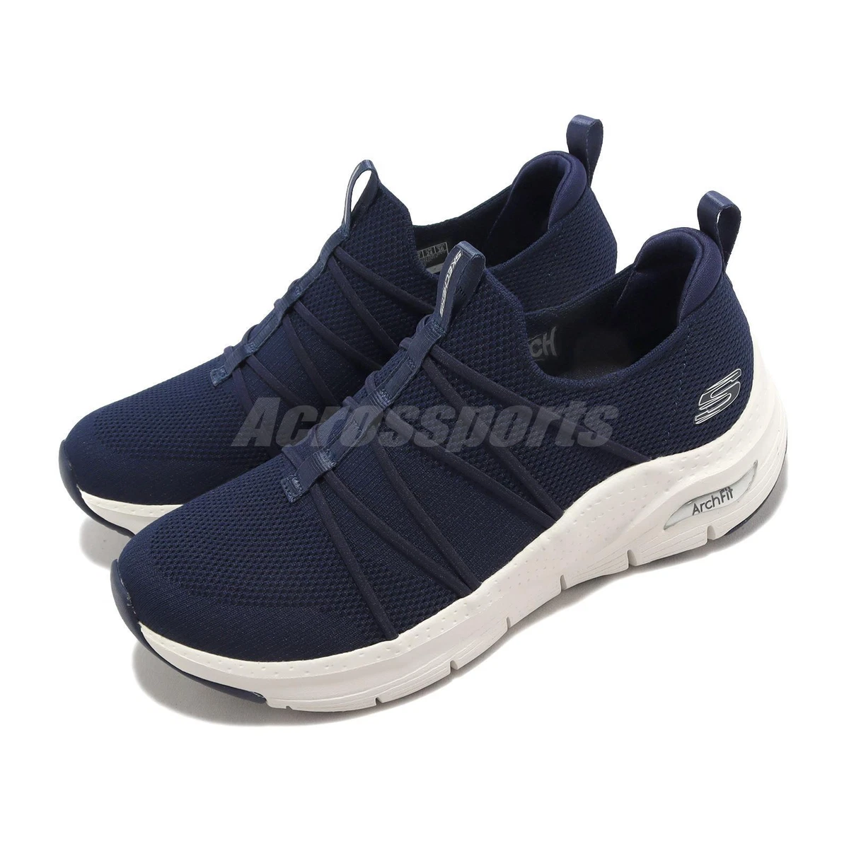 Skechers Arch Fit All Tied Navy White Women LifeStyle Casual Shoes 149564 NVY