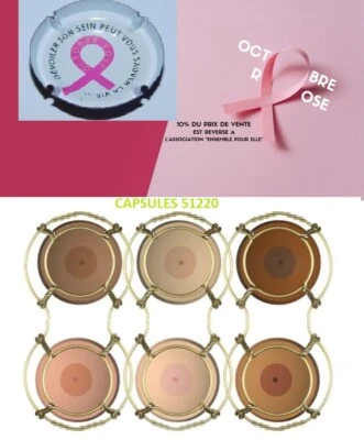 NEWS - Série de 6 Capsules de champagne Générique (Octobre Rose)