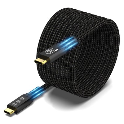 USB C 3.2 Gen 2 Kabel, 20 Gbps, Typ C 4 K @ 60 Hz UHD Video 5A/240 W PD3.1