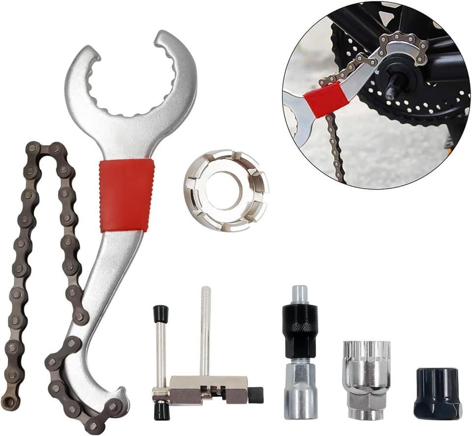 Bike Repair Tool Freewheel Puller Crank Chain Cutter Extractor Bracket Remover