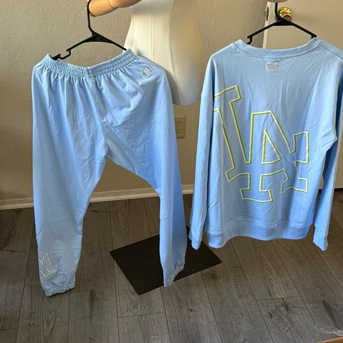 NWT MLB LA DODGERS BABY Blue Crewneck Jogger SET /Large - Picture 4 of 6