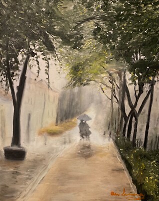 Original Painting ''A Whisper in the Rain'' 20x16'' Oil on Canvas
