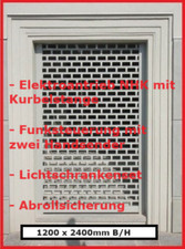 Rollgitter nach Maß 120 x 240 Funk NHK Lichtschranke Einbruchschutz Garagentor