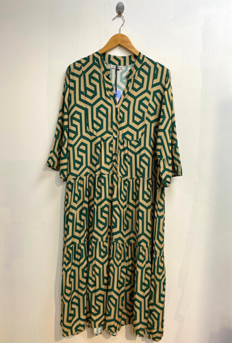 Geometric Long Ladies Dress - Picture 3 of 10