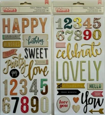 Crate Paper Maggie Holmes (CONFETTI) Thickers Chipboard with Foil Accents 