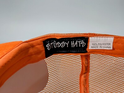 Vintage Stussy Mil Spec Safety Orange Hat SAMPLE Never Worn | eBay