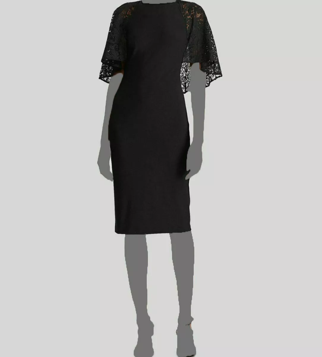 Ralph lauren black store cape dress