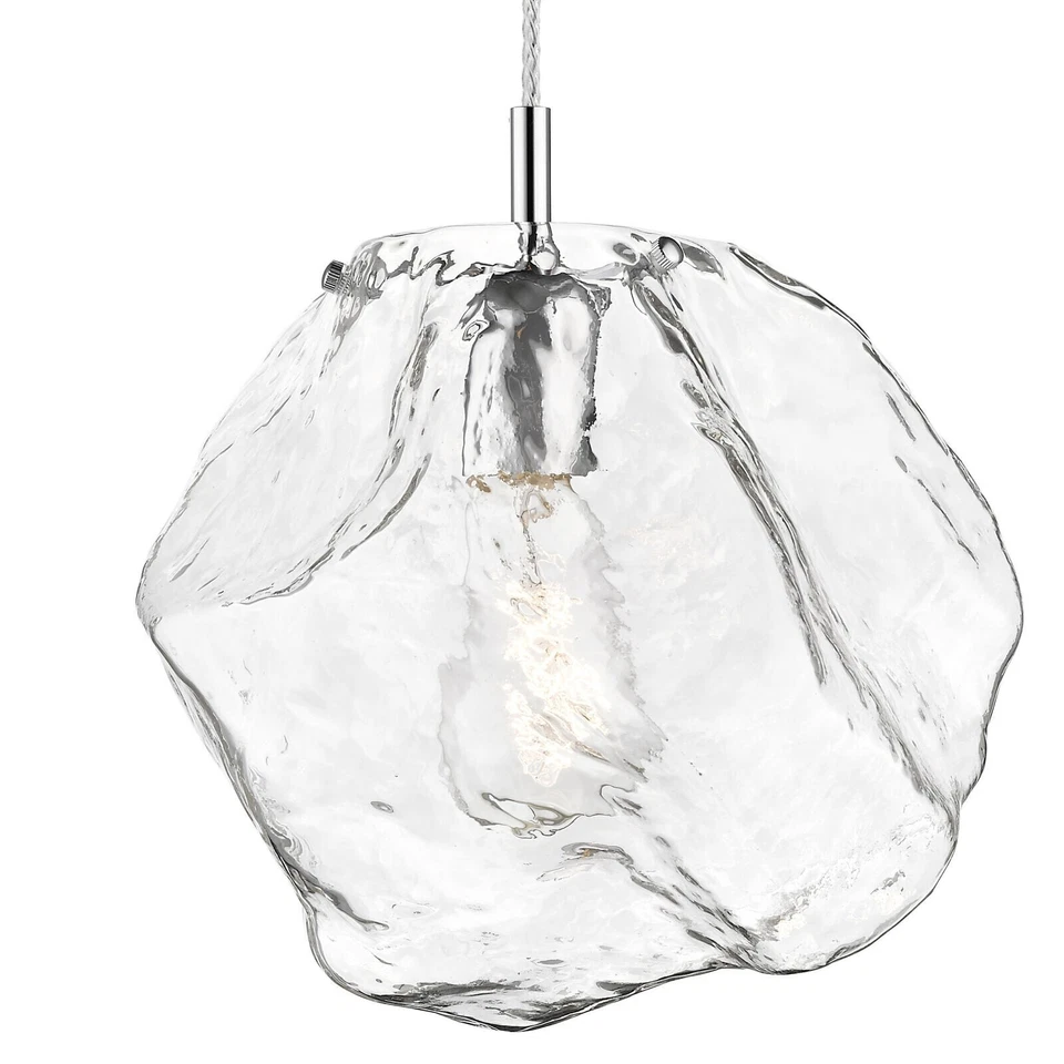 Access Lighting 63126LEDDLP Chrome/Clear Boulder 12"W Led Pendant - 2200K - Image 2 of 3