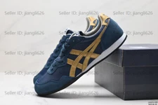 Durable Onitsuka Tiger Serrano 1183B400-400 Blue/Gold Sneakers Men Women Shoes