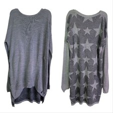 Aggel Knitwear Gray Long Sleeves Pullover Wool Blend Sweater Dress Size L