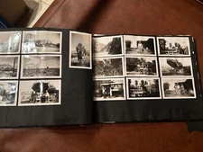 Huge Antique Photo/Postcard/Cards Color Album 1900-1940s Leatherbound 250+ Trave