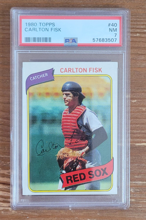 1980 Topps #40 Carlton Fisk PSA 7 Boston Red Sox