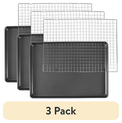 (3 pack) Wilton Bake It Better Bakeware Set Non-Stick Mega Cookie Sheet 21x15