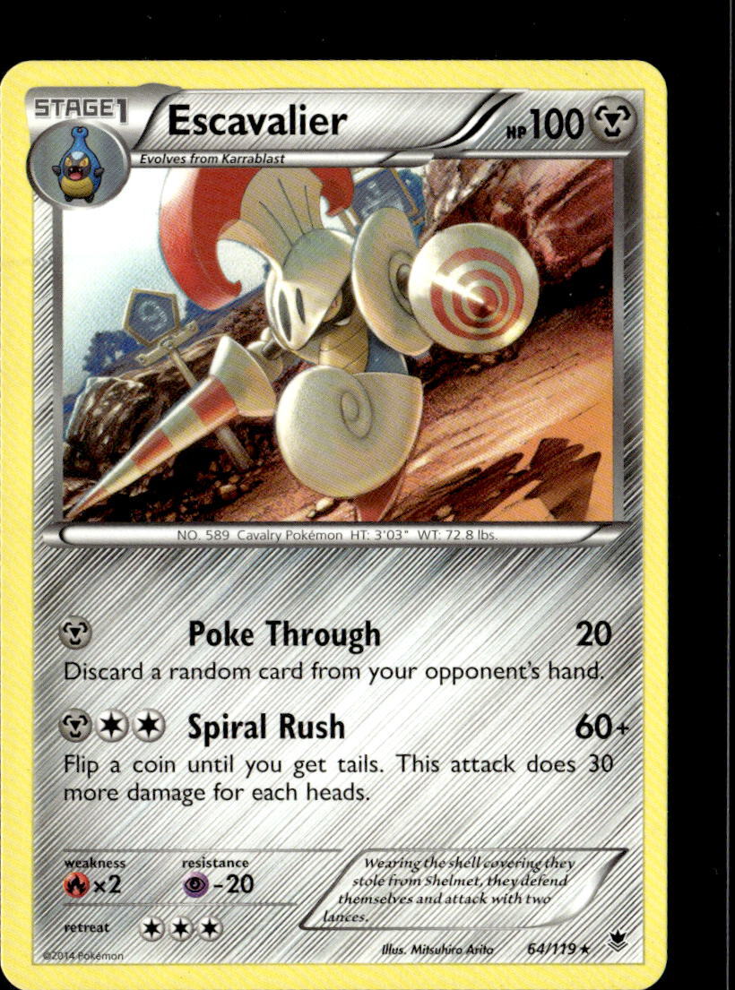 Pokemon Escavalier 64/119 Phantom Forces Non Holo Rare
