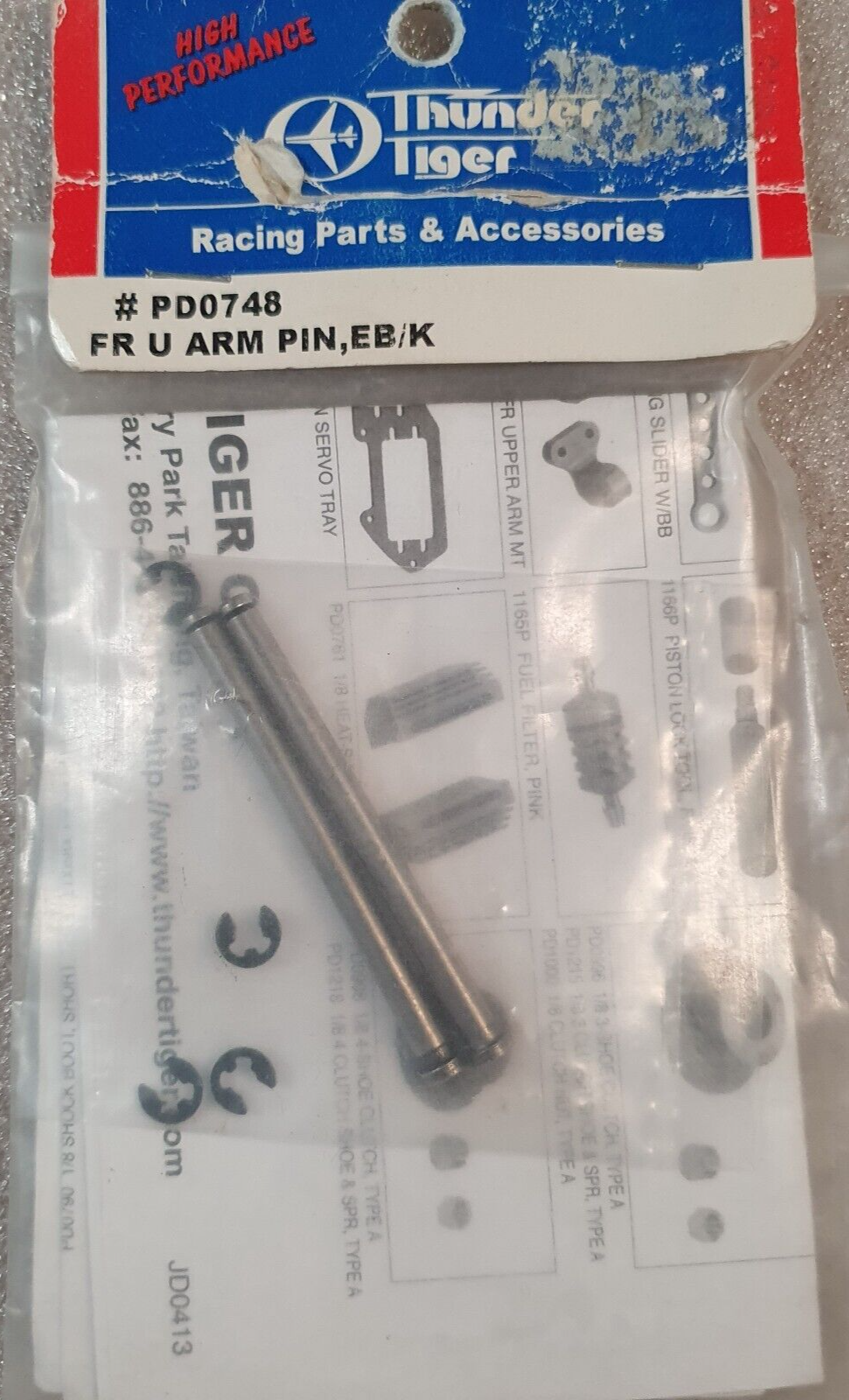 Thunder tiger PD0748 Front U Arm Pin EB/K U pivot arm front - RC Spares
