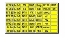 Circuit Breaker Labels Stickers for Home and Shop Electrical Box