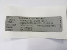 VW Audi Seat Skoda Serviceaufkleber 210000 Km Zahnriemen Wechsel Kennschild neu