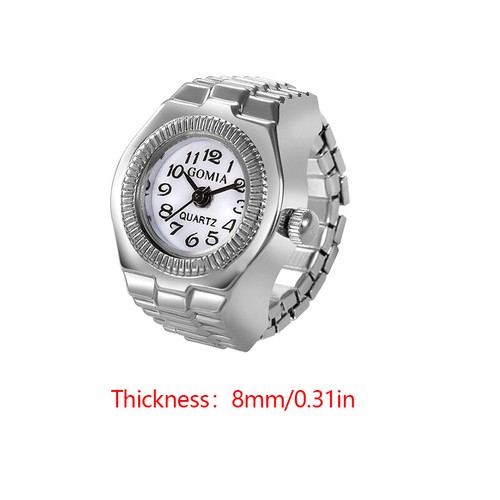 Finger Ring Watches Elastic Band Quartz Analog Watch Creative-for Men Women Gift - Picture 2 of 35