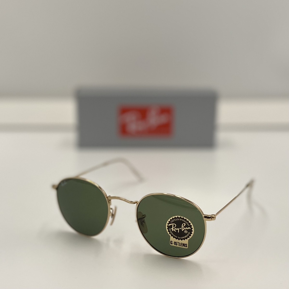 Ray Ban Round Metal Green Classic Unisex Sunglasses RB3447 001/58 50[]21 Unisex Sunglasses Ray-Ban RB 3447 Round Metal (001) - Free Shipping  main image 4