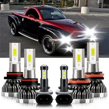 For Chevrolet SSR 2003-2006 LED Headlight High Low Combo Fog Light Bulbs 6000K