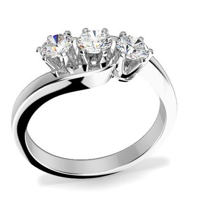 0.51 Ct Natural Round Diamond Anniversary Superb Ring 950 Solid Platinum Size 4