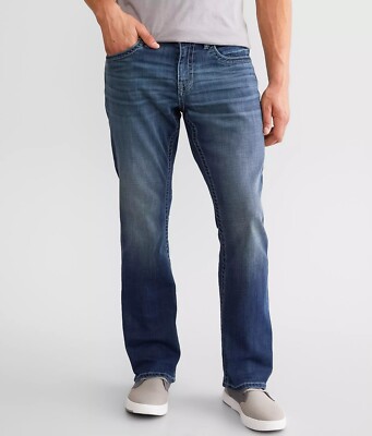 241003 NEW BUCKLE BKE MENS DEREK STRETCH JEANS IN LOURDAIS SZ 32x36