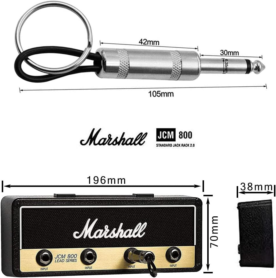Marshall Jack Rack 2.0 Portachiavi Chitarra Amp Chiave Chitarra Portachiavi Ganc foto 4