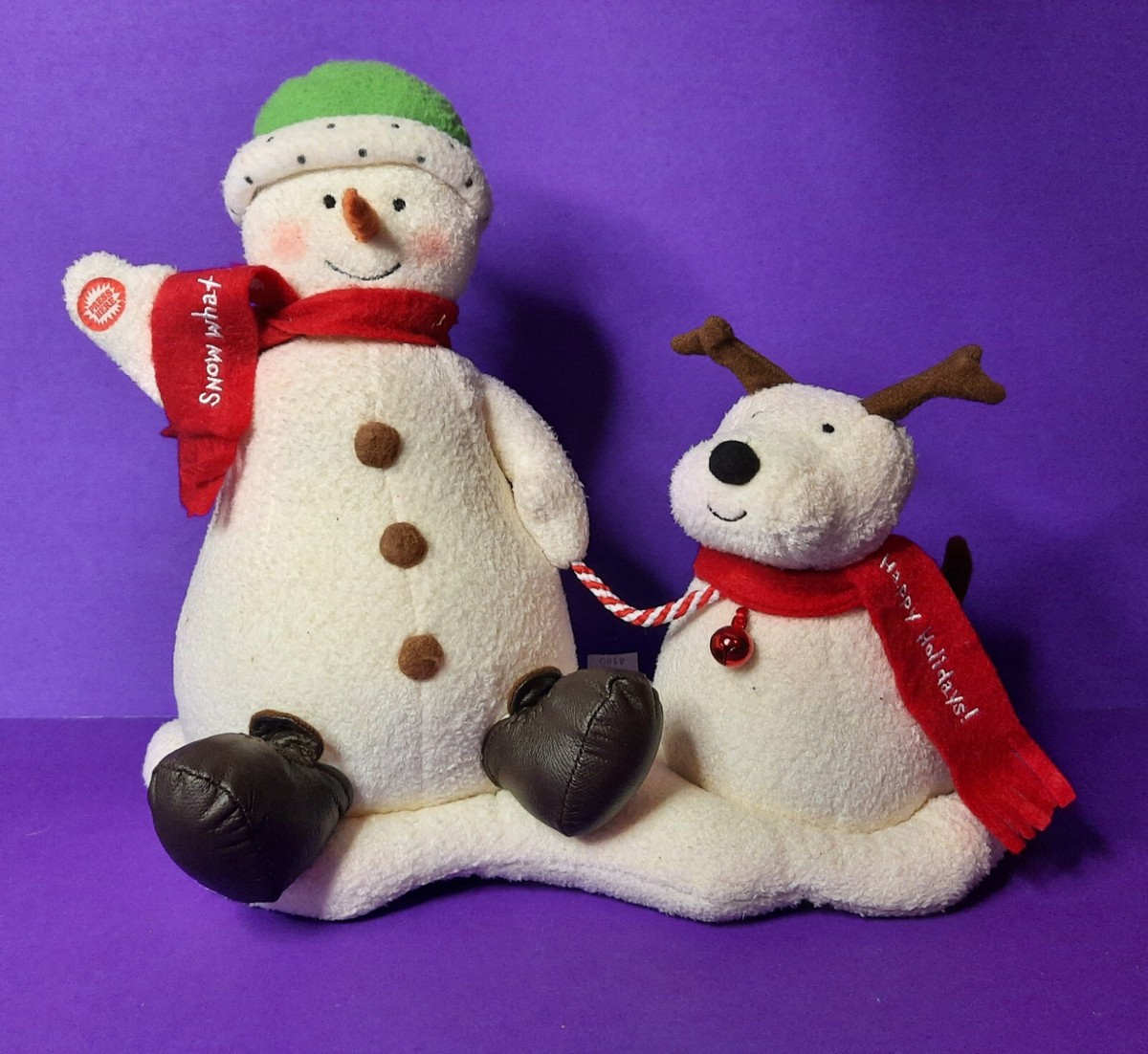 Hallmark 2004 Jingle Pals Singing Snowman Barking Dog Antlers Dancing