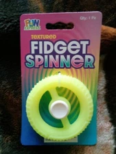 Fun Express Silicone Textured 3-in Fidget Spinner 1 Piece Light Green 660140 F/S