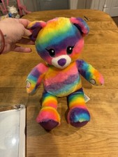 Build A Bear Rainbow Friends Multi-Color Teddy Bear Plush 17  Stuffed Toy 2018