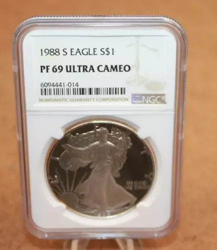 NGC 1988-S PF69UC $1 Silver Eagle Coin [122WEJ]