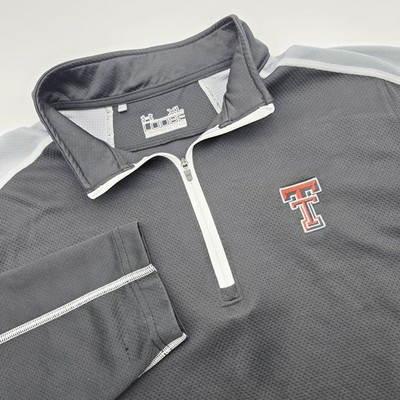 Under Armour Texas Tech Red Raiders 1/4 Zip Pullover Men XL Loose Black Read