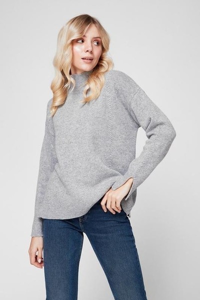 Women Gant Sweater Grey Cashmere 36 / S / 44