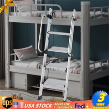 RV Bunk Ladder 4 Step Ladder Aluminum Camper Bed Ladder Silver 150kg/330.69lbs
